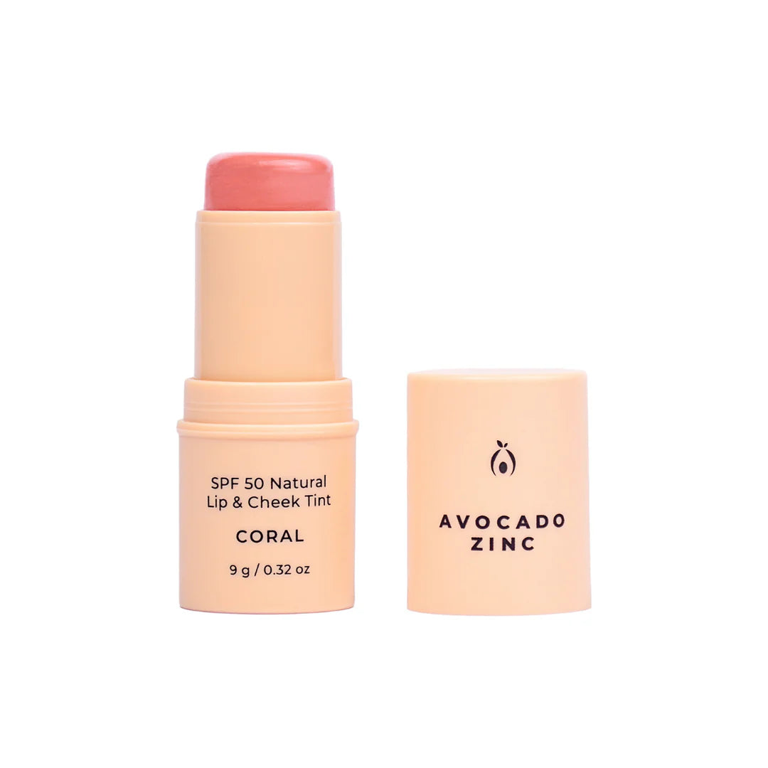 Avocado Zinc SPF50 Lip & Cheek Tint - Coral